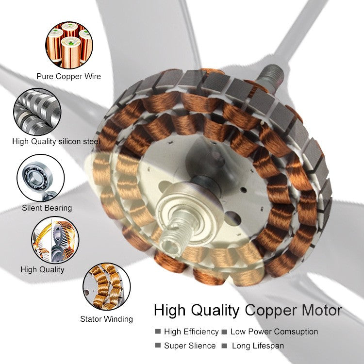 60 Inch DCF605-001L Remote-controlled Ceiling Fan with Light