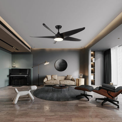 60 Inch DCF605-002L simple style black Ceiling Fan