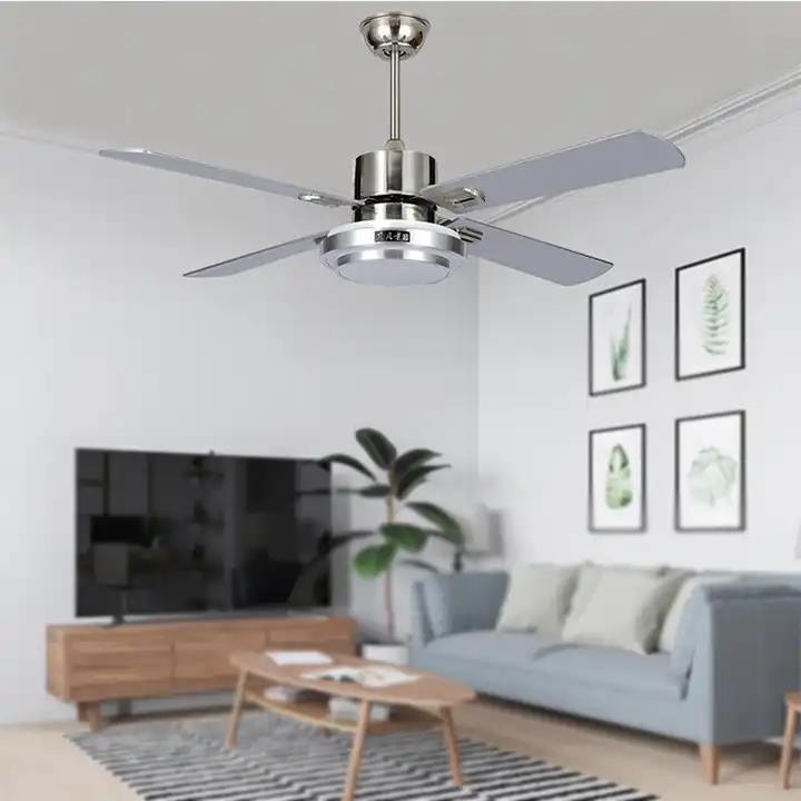 48 Inch DCF484-019L Silver Industrial Style Ceiling Fan with Light