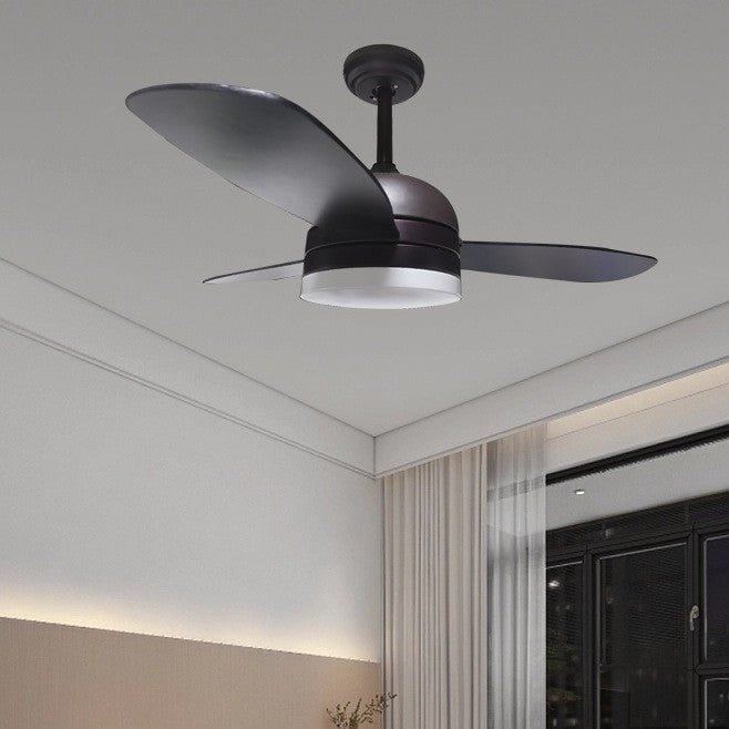 42 Inch DCF423-004L European Style Black Ceiling Fan Light